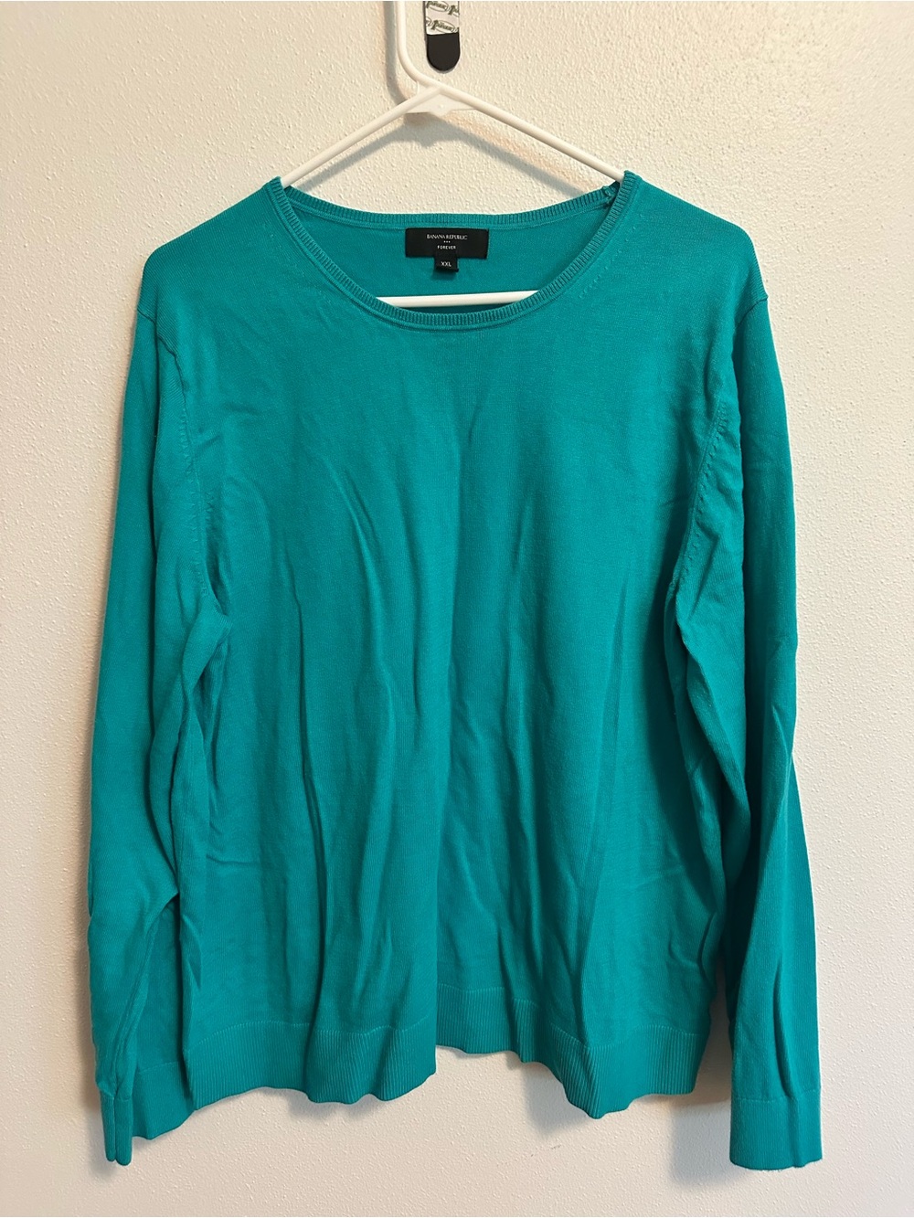 Banana Republic Teal Long Sleeve Crewneck Top